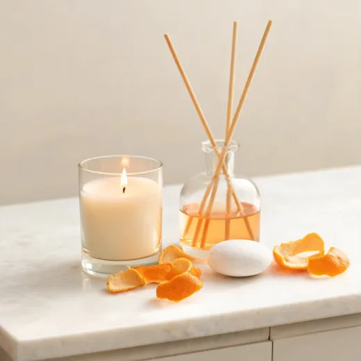 Citrus fragrance candle