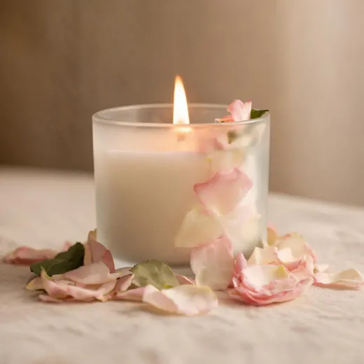 Floral fragrance candle